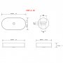Ovalt handfat 61x38cm | Marmormnstrat porslin | Lyxig design