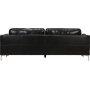 3-sitssoffa Svart | PU-konstl�der, metallben & skumstoppning | Modern