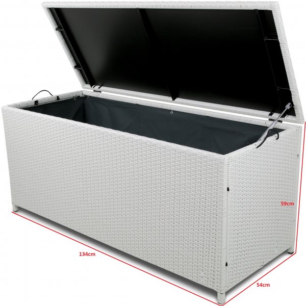 Dynbox i konstrotting till utemöbler | 420L | Vit Dynbox i konstrotting till utemöbler | 420L | Vit