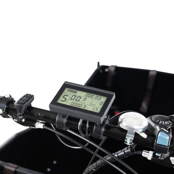 El-l�dcykel - 17Ah batteri - Svart tr�l�da