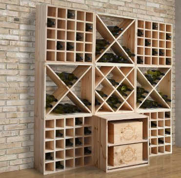 Vinbox i tr fr 24 Flaskor | 60x30 cm | Arvino