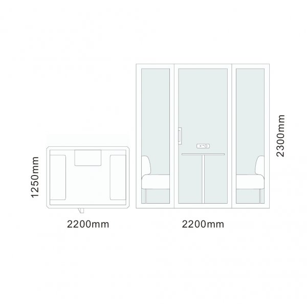 Telefonbs/Mtesbs | 2-4 personer | Ljudisolerat -30dB