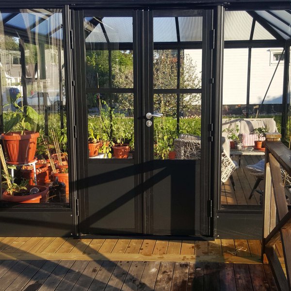 Orangeri och uterum 19,2m | Kvadratiskt premium-vxthus