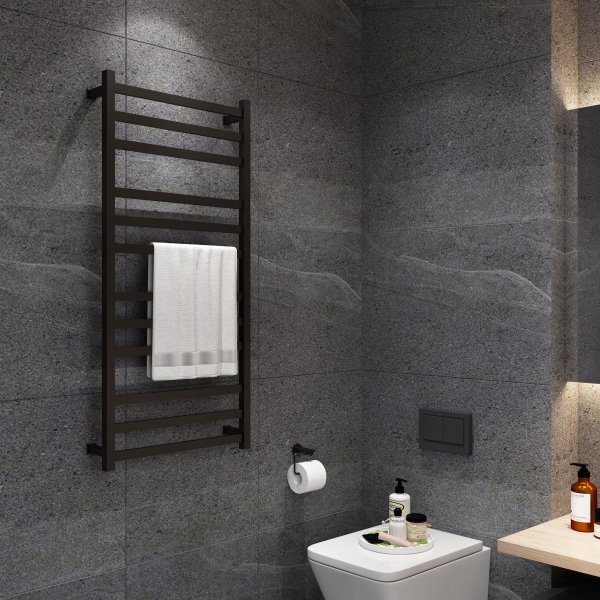 Elektrisk handdukstork 60x128x12cm | SC7B | Svart