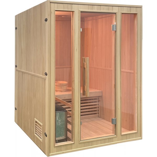 Basturum 2–3 personer | Hemlock & glas | 150x120 cm | Harvia 4,5 kW | Kompakt inomhusbastu för hem & fritidshus Basturum 2–3 personer | Hemlock & glas | 150x120 cm | Harvia 4,5 kW | Kompakt inomhusbastu för hem & fritidshus
