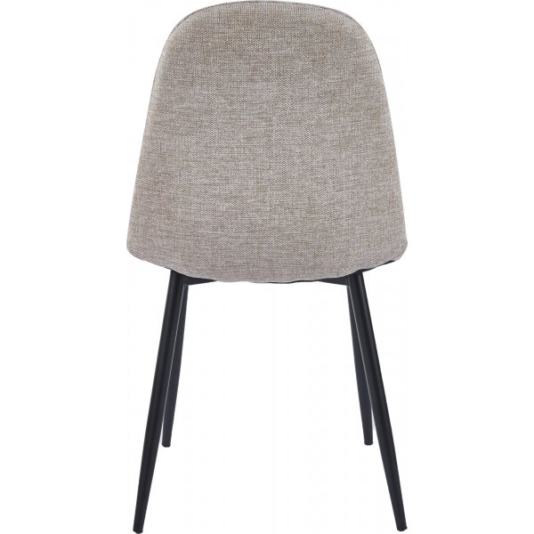 Matstol | Beigegrå tyg, stoppad sits & svarta stålben | Carisma 2-pack Matstol | Beigegrå tyg, stoppad sits & svarta stålben | Carisma 2-pack