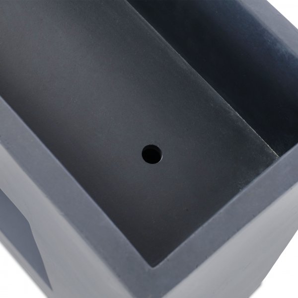 Fiberarmerad kruka i exklusiv design | Granit/svart