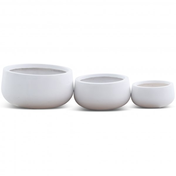 Fiberarmerade utekrukor | 3-pack | Vit