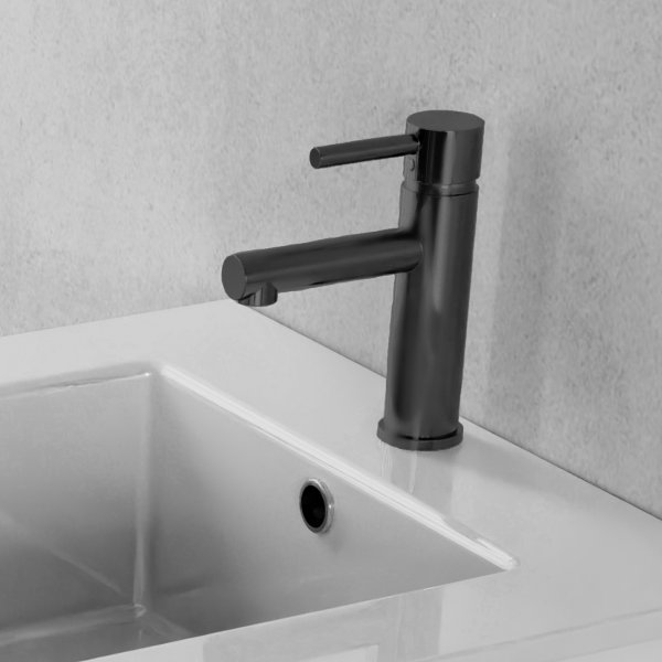 Tvättställsblandare i mässing | Mila - Svart Tvättställsblandare i mässing | Mila - Svart