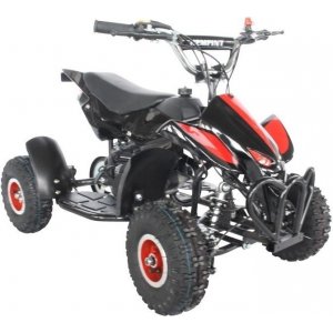 Mini-ATV 50cc | Fyrhjuling f�r barn med justerbar hastighet | Svart/R�d