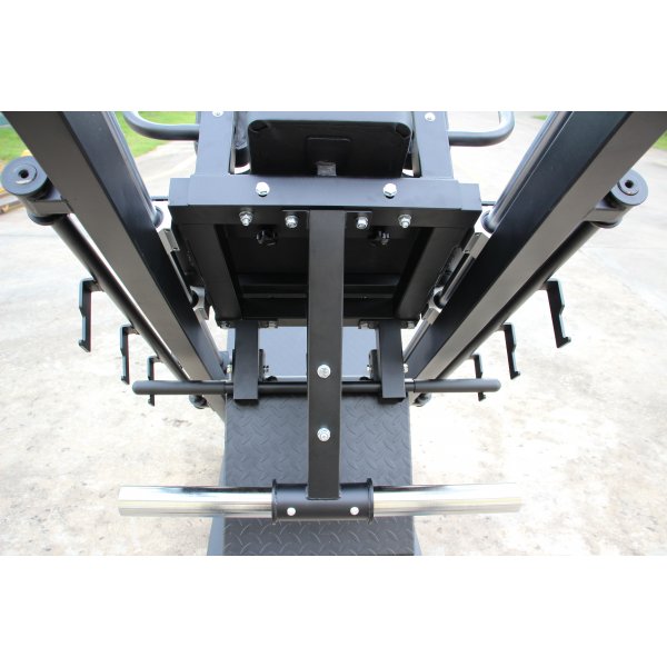 Benpress & Hack Squat-maskin | Kombinerad styrketr�ningsmaskin i st�l | Trekkrunner