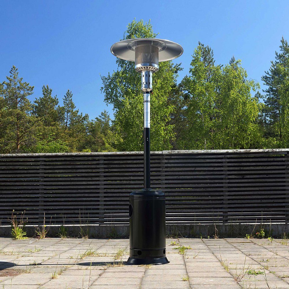 Terrassvärmare 12 kW Gasol Stående utevärmare I Svart för altan & uteplats | Kraftfull terrassvärmare på 12 kW