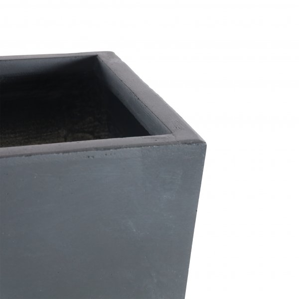 H�g fiberarmerad kruka f�r utomhusbruk - Granit/svart