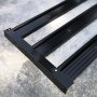 Pooltak 3x6m med sidodrr | Skjutbart - Svart