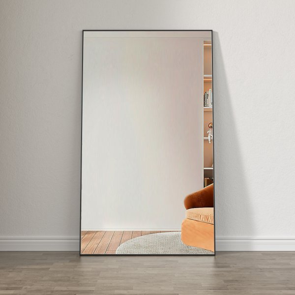 Stor helkroppsspegel | Svart aluminiumram | BLANCHE Stor helkroppsspegel | Svart aluminiumram | BLANCHE