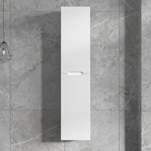 Badrumspaket | Kommod 101cm | Rund LED-spegel | Tuba - Vit Badrumspaket | Kommod 101cm | Rund LED-spegel | Tuba - Vit