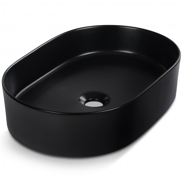 Ovalt handfat 50x34cm | Fristående | Mattsvart design Ovalt handfat 50x34cm | Fristående | Mattsvart design
