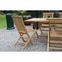 Salt utematgrupp matbord 120x70 cm med 4 st Salt matstolar - Teak