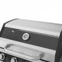 Rostfri gasolgrill med sidobrnnare | Lock med glasfnster | Kansas