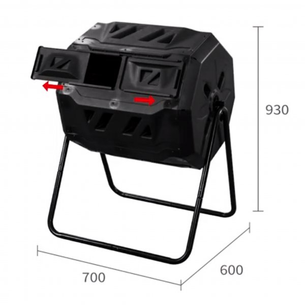 Roterande varmkompost / komposttrumma 160 liter