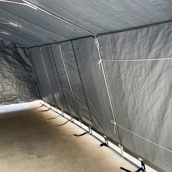 Garagetält 2,7x5,1m | 13,7m² - 200g/m² | PE - Grå Garagetält 2,7x5,1m | 13,7m² - 200g/m² | PE - Grå