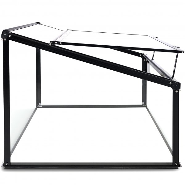 Miniväxthus med öppningsbar lucka | 4mm säkerhetsglas | Svart Miniväxthus med öppningsbar lucka | 4mm säkerhetsglas | Svart