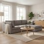 1 Falkenberg Divansoffa | Vändbar Divan & Pocketfjädrar | Stor Soffa i Grått Tyg 296 cm