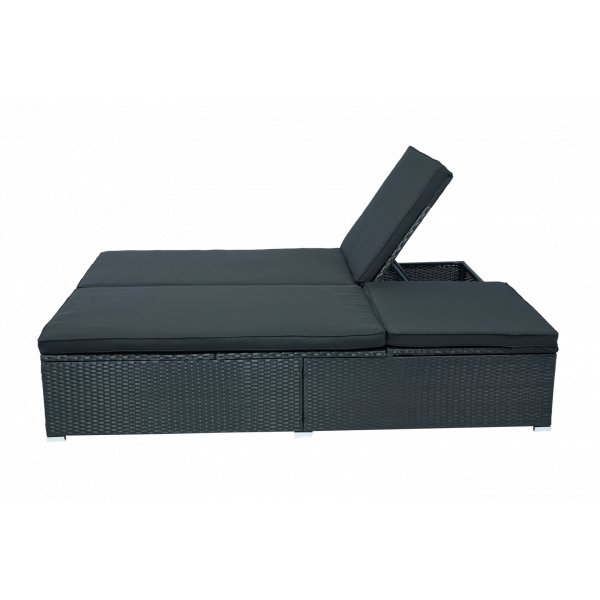 Sols�ng 200�160 cm � Extra bred sols�ng i svart | Glyxn�s