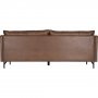 3-sitssoffa i cognacsf�rgat ecol�der | Gener�s komfort, tidl�s design & svarta metallben | Harpan