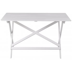 Matbord f�r uteplats 125 cm i vitlaserat tr� | Bj�rk�