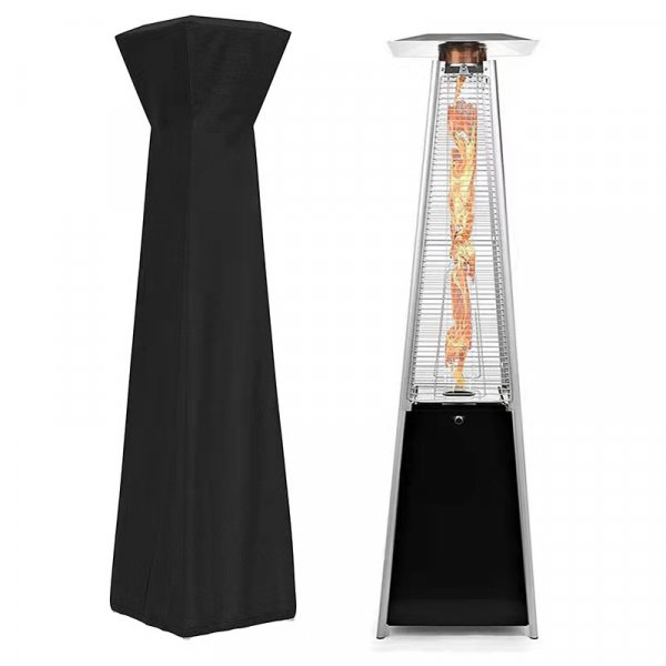 Gasdriven terrassv�rmare 13kW | Pyramidformad | Svart