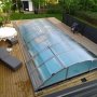 Pooltak 4x8m med sidodrr | Skjutbart - Aluminium