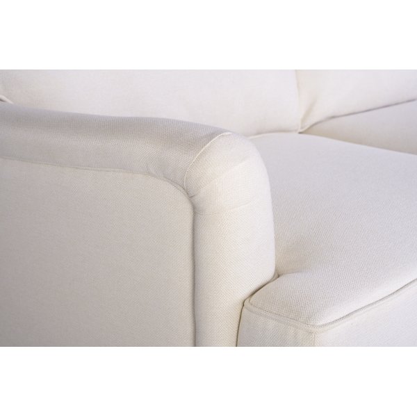 Howardsoffa 3-sits | Sv�ngd design, kallskum & avtagbar kl�dsel | Beige