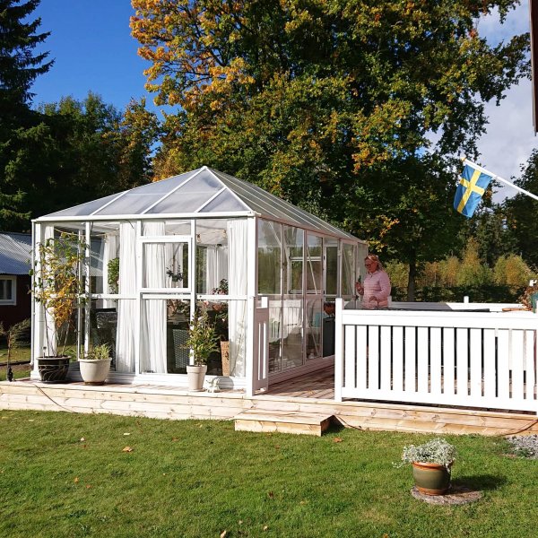 Orangeri 12,9m² | Stort premiumväxthus | 5 års stormgaranti | Gazebo Orangeri 12,9m² | Stort premiumväxthus | 5 års stormgaranti | Gazebo