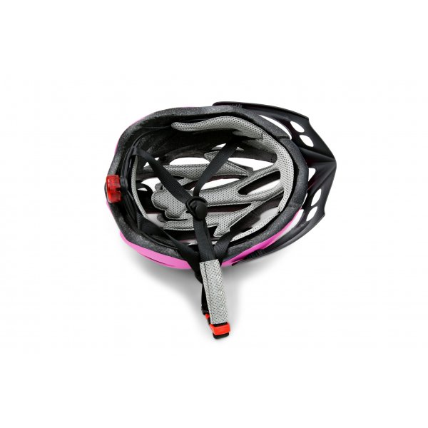 Cykelhjälm med LED-lyse - Rosa/grå Cykelhjälm med LED-lyse - Rosa/grå