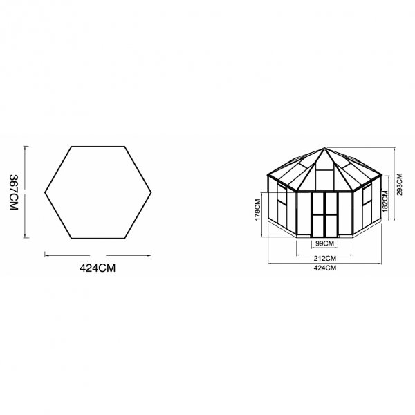 Gazebo 12,7m² | Stort premiumväxthus| Stormgaranti | 4 mm säkerhetsglas Gazebo 12,7m² | Stort premiumväxthus| Stormgaranti | 4 mm säkerhetsglas