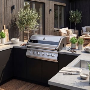 Rostfri gasolgrill 6 Brännare | 5 Brännare & Infraröd Bakbrännare | Ohio Rostfri gasolgrill 6 Brännare | 5 Brännare & Infraröd Bakbrännare | Ohio