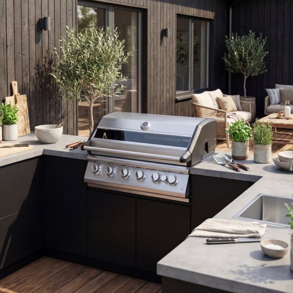 Rostfri gasolgrill 6 Brännare | 5 Brännare & Infraröd Bakbrännare | Ohio Rostfri gasolgrill 6 Brännare | 5 Brännare & Infraröd Bakbrännare | Ohio