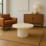 Runt matbord i travertin-look | 80 cm | Lax