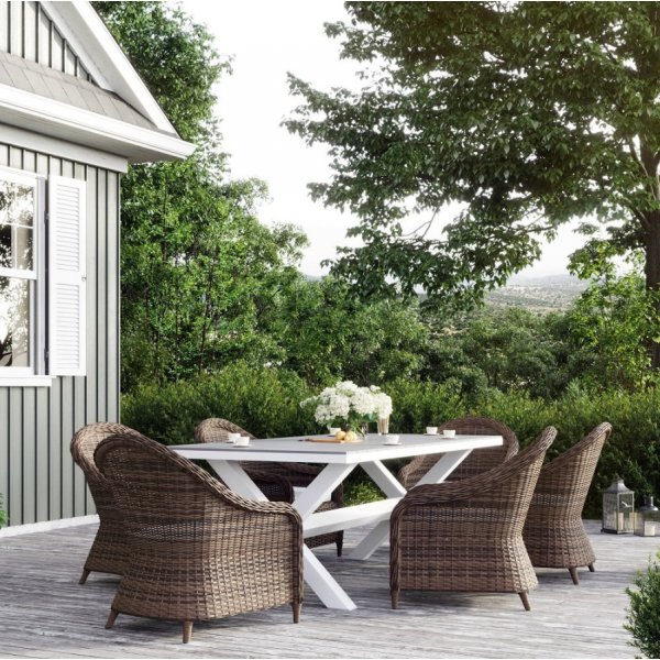 Utembelset | Brun konstrotting med stort matbord | 6 Ftljer | Orn