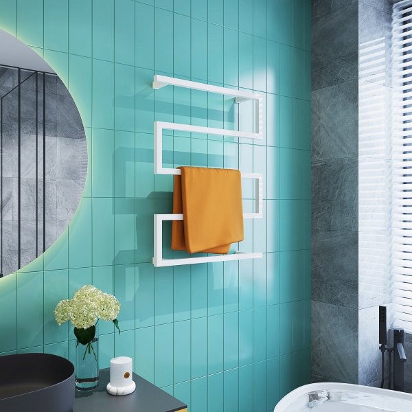 Elektrisk handdukstork 60x80x12cm | Vit Elektrisk handdukstork 60x80x12cm | Vit