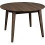 F�rl�ngningsbart runt matbord �110-160 cm i massiv brunoljad ek | Genova