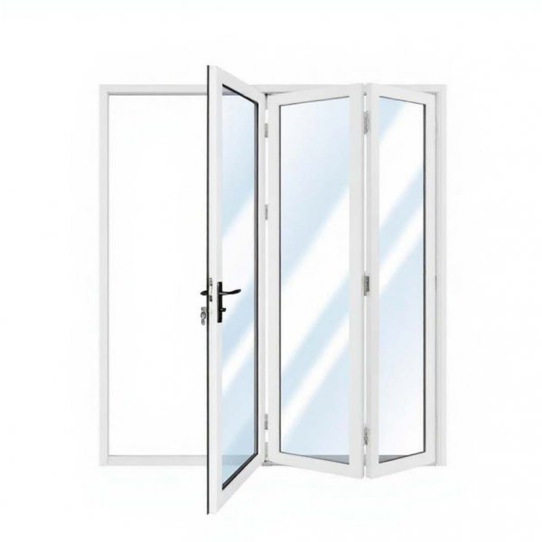 Vikd�rr altan � Dubbelglas, 1,82 � 2,0 m | Vit aluminium | H�rdat glas 5+5 mm