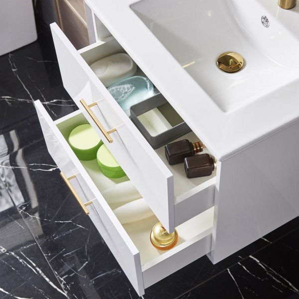 Kommod 60cm | LED-spegel | Blandare och beslag i mässing Kommod 60cm | LED-spegel | Blandare och beslag i mässing