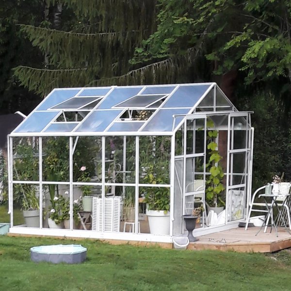 Växthus 8,0m² | 4mm säkerhetsglas | 5 års stormgaranti Växthus 8,0m² | 4mm säkerhetsglas | 5 års stormgaranti