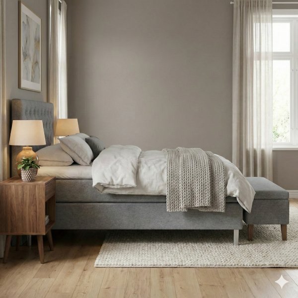 Kontinentals�ng 160�200 cm | 5-zons pocket, bonellbotten & b�ddmadrass | Hilton