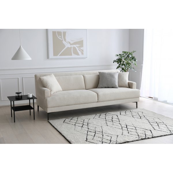 Soffa 3-sits | Eukalyptusträ, polyester & metallben | Hanna Soffa 3-sits | Eukalyptusträ, polyester & metallben | Hanna
