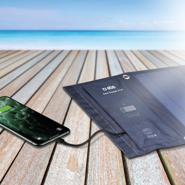 Portabel solpanel 21W | Vikbar | Ladda 2 enheter samtidigt Portabel solpanel 21W | Vikbar | Ladda 2 enheter samtidigt