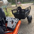 Kundbild Robust ATV-Vagn med mesh | 700KG Lastkapacitet & terränghjul | Svart: Kanon vagn för hunden :emoji-1f44d: