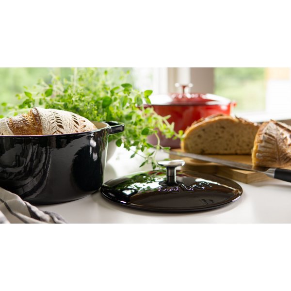 Sabor gjutjrnsgryta 4,4 L | Kvalitetsgryta fr alla hllar och ugn upp till 260C | Svart